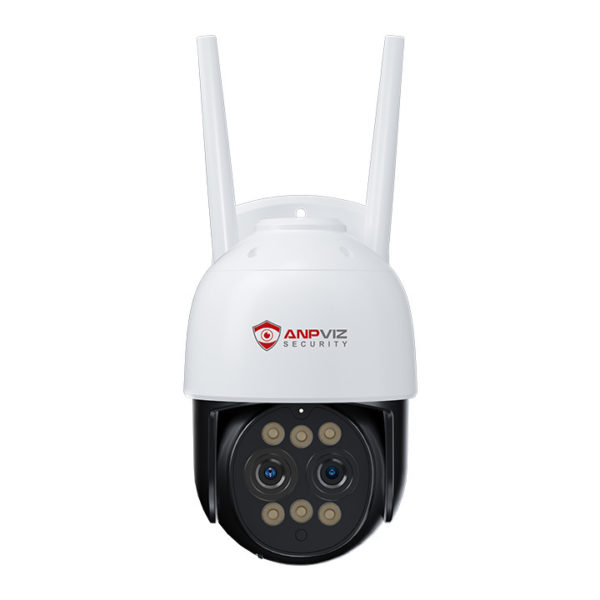 Anpviz 4MP ip camera auto tracking PTZ camera Outdoor wifi camera Wireless 2.4G 5X Hybrid Zoom Sound & Light Alarm 2-Way Talk