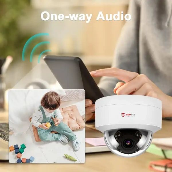 Anpviz 5MP 4X Zoom Dome Camera security Support Human Vehicle Detection Line crossing Detection Built in Mic 100ft IR distance - Image 4