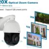 Anpviz 5MP POE PTZ IP Surveillance Camera 20X Optical Zoom, PTZ IP Security Camera Outdoor Indoor with Mic/Audio, Person Vehicle Detection, IR Night Vision, Metal, Pan 360°/Tilt 90°, IP66 Waterproof - Image 6