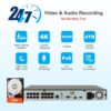 Anpviz 8CH 4K NVR 8MP POE IP Customized Camera Plug&Play System CCTV Outdoor Security Surveillance Kit Remote View H.265 IR 100ft - Image 6